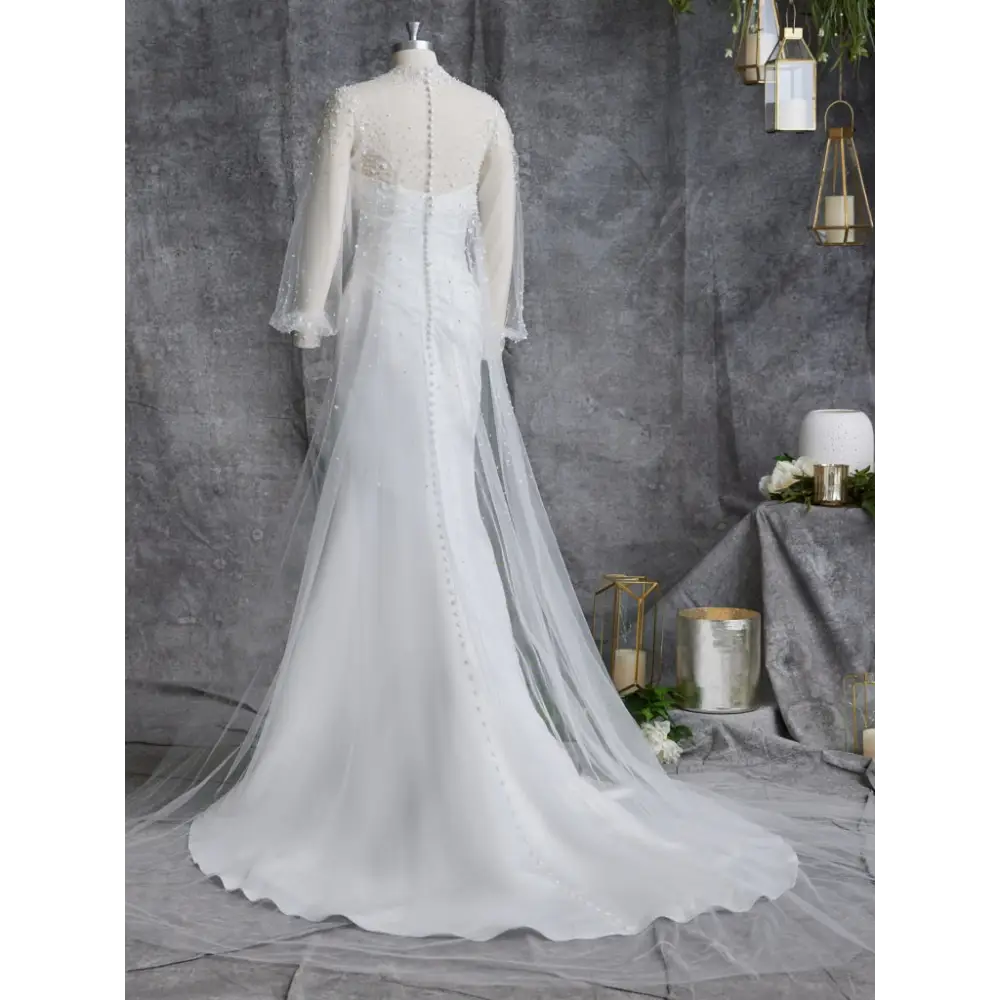 White Beaded Wedding Jacket