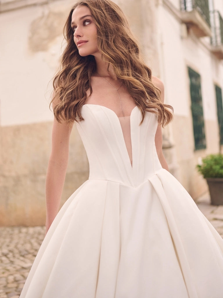 Basque Waist Wedding Dress