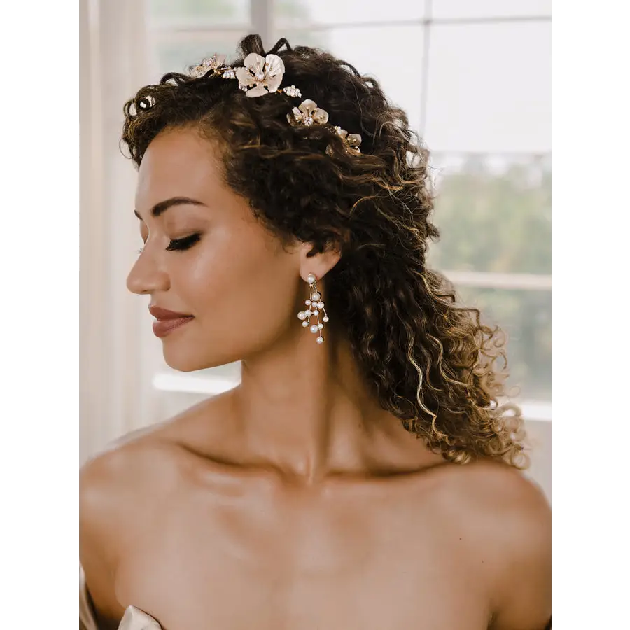 925 sterling silver customized fancy stylish hoops earring, fabulous 4mm  fresh water pearl earring amazing bridesmaid pearl earring ear476 | TRIBAL  ORNAMENTS