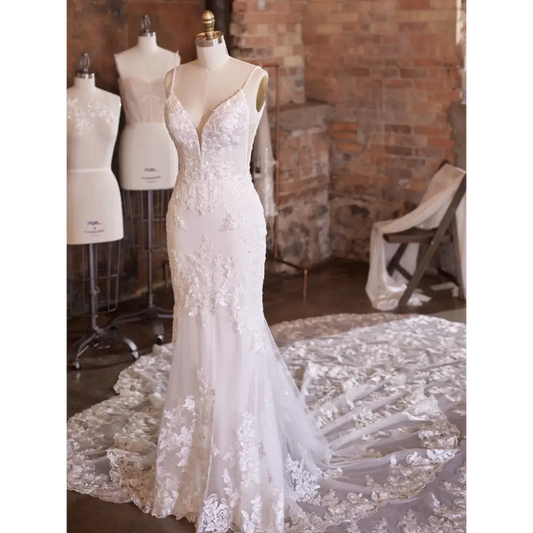 Maggie Sottero Fontaine Detachable Sparkle tulle Train